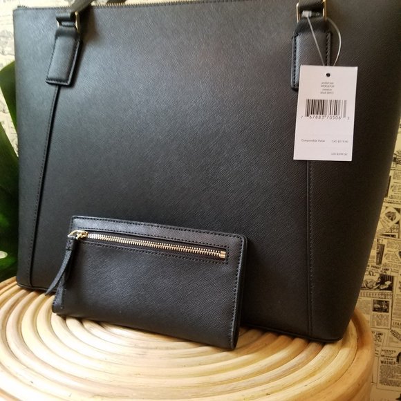 Kate Spade Cameron Pocket Tote Bifold Wallet black - Picture 2 of 16